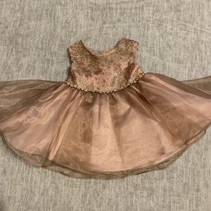 Rose Gold Rare Editions Infant Dress